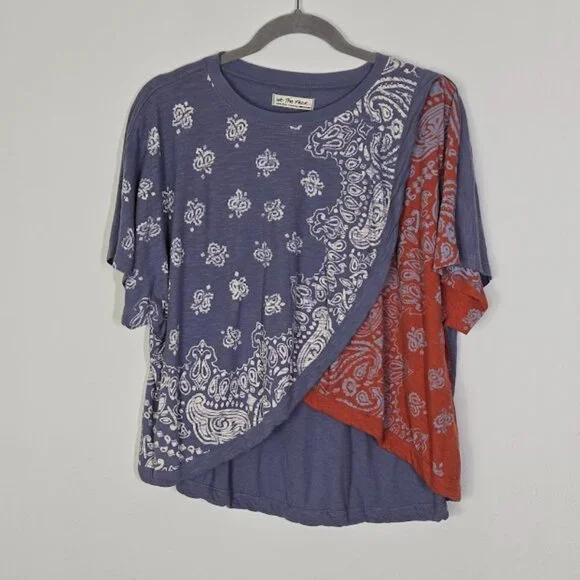 FREE PEOPLE WTF dusk to dawn tee top Sz XS - Picture 6 of 8